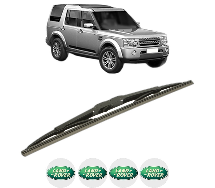 Stergator lamela spate LAND ROVER DISCOVERY IV (L319) din 2009 - 2018, pentru luneta auto, Bosch Twin, din cauciuc siliconat rezistent, 4 Stickere Auto LAND ROVER