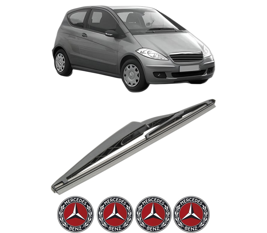 Stergator lamela spate MERCEDES-BENZ A-CLASS (W169) din 2004 - 2012, pentru luneta auto, Bosch Twin, din cauciuc siliconat rezistent, 4 Stickere Auto MERCEDES-BENZ