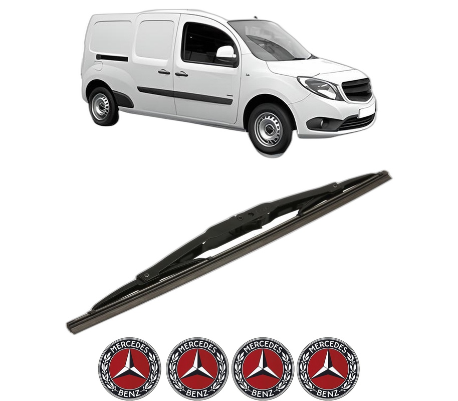 Stergator lamela spate MERCEDES-BENZ CITAN Box Body/MPV (W415) din 2012 - 2021, pentru luneta auto, Bosch Twin, din cauciuc siliconat rezistent, 4 Stickere Auto MERCEDES-BENZ