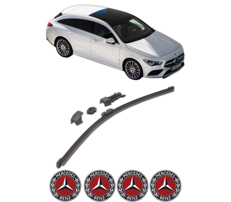 Stergator lamela spate MERCEDES-BENZ CLA Shooting Brake (X118) din 2019, pentru luneta auto, Valeo HydroConnect, din cauciuc siliconat rezistent, 4 Stickere Auto MERCEDES-BENZ