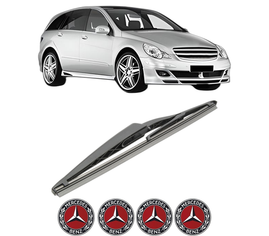 Stergator lamela spate MERCEDES-BENZ R-CLASS (W251, V251) din 2005 - 2014, pentru luneta auto, Bosch Twin, din cauciuc siliconat rezistent, 4 Stickere Auto MERCEDES-BENZ