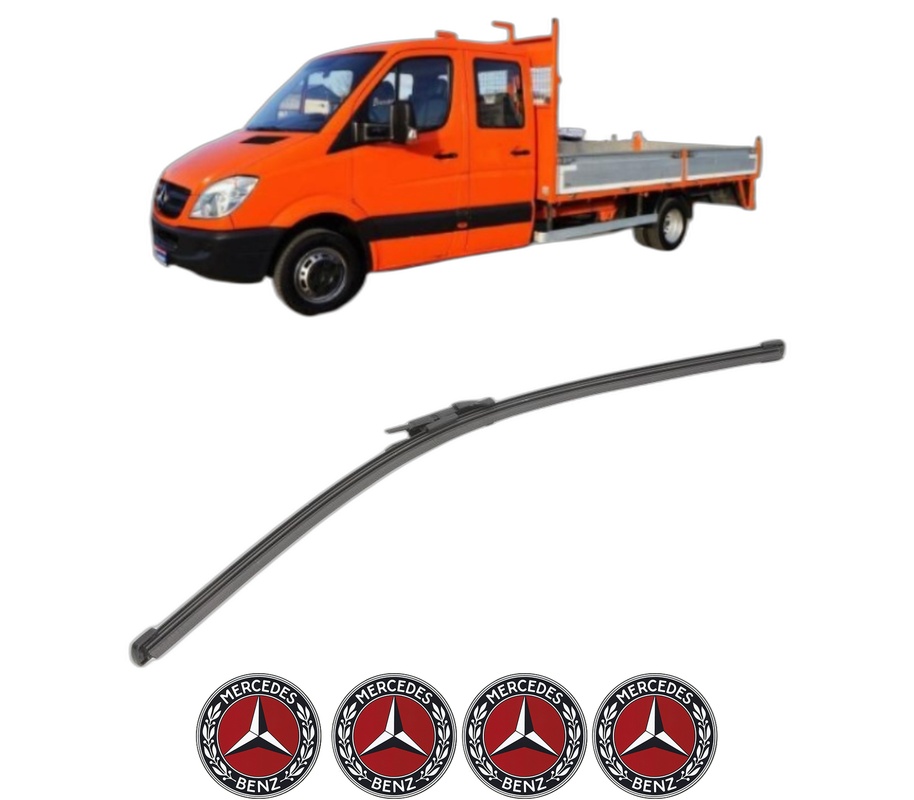 Stergator lamela spate MERCEDES-BENZ SPRINTER 3-t Platform/Chassis (B910, B907) din 2018 - 2021, pentru luneta auto, Valeo Silencio Xtrm, din cauciuc siliconat rezistent, 4 Stickere Auto MERCEDES-BENZ