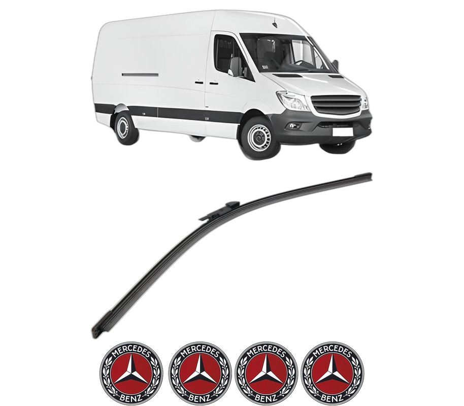 Stergator lamela spate MERCEDES-BENZ SPRINTER 3-t Van (B906) din 2006 - 2018, pentru luneta auto, Bosch Aerotwin, din cauciuc siliconat rezistent, 4 Stickere Auto MERCEDES-BENZ