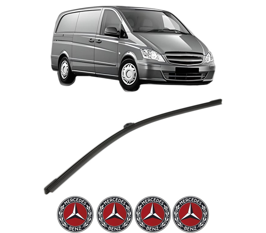 Stergator lamela spate MERCEDES-BENZ VITO Van (W447) din 2014, pentru luneta auto, Bosch Aerotwin, din cauciuc siliconat rezistent, 4 Stickere Auto MERCEDES-BENZ