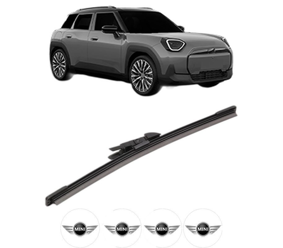 Stergator lamela spate MINI MINI ACEMAN (J05) din 2024, pentru luneta auto, Bosch Aerotwin, din cauciuc siliconat rezistent, 4 Stickere Auto MINI