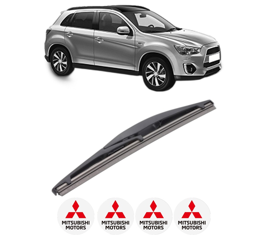 Stergator lamela spate MITSUBISHI ASX (GA_W_) din 2010, pentru luneta auto, Bosch Twin, din cauciuc siliconat rezistent, 4 Stickere Auto MITSUBISHI