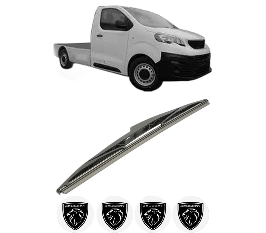 Stergator lamela spate PEUGEOT EXPERT Platform/Chassis (V_) din 2016 - 2023, pentru luneta auto, Bosch Twin, din cauciuc siliconat rezistent, 4 Stickere Auto PEUGEOT