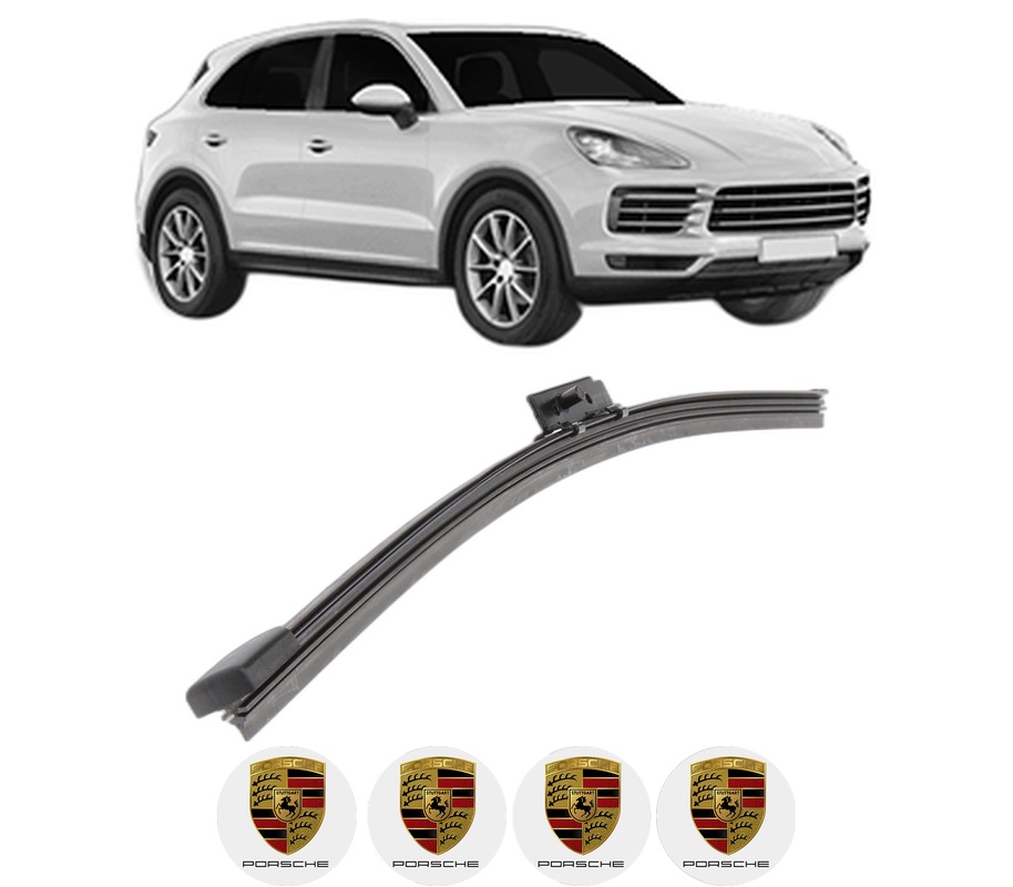 Stergator lamela spate PORSCHE CAYENNE (9YA) din 2017, pentru luneta auto, Bosch Aerotwin, din cauciuc siliconat rezistent, 4 Stickere Auto PORSCHE