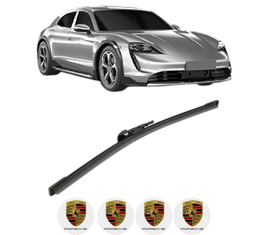 Stergator lamela spate PORSCHE TAYCAN Sport Turismo (Y1C) din 2021 - 2023, pentru luneta auto, Bosch Aerotwin, din cauciuc siliconat rezistent, 4 Stickere Auto PORSCHE