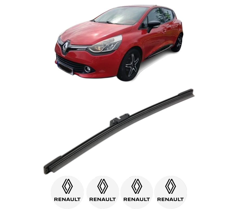 Stergator lamela spate RENAULT CLIO IV (BH_) din 2012 - 2021, pentru luneta auto, Bosch Aerotwin, din cauciuc siliconat rezistent, 4 Stickere Auto RENAULT