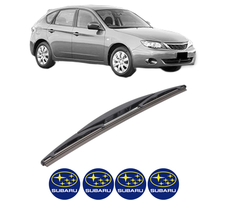 Stergator lamela spate SUBARU IMPREZA Hatchback (GR, GH, G3) din 2007 - 2013, pentru luneta auto, Bosch Twin, din cauciuc siliconat rezistent, 4 Stickere Auto SUBARU
