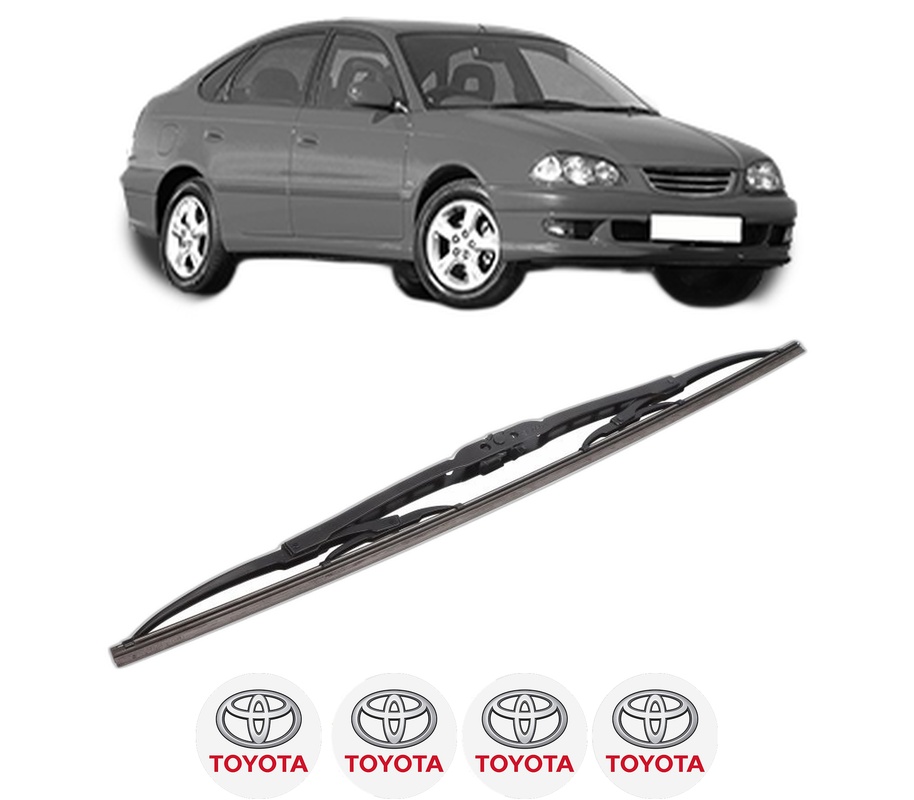 Stergator lamela spate TOYOTA AVENSIS Liftback (_T22_) din 1997 - 2003, pentru luneta auto, Bosch Twin, din cauciuc siliconat rezistent, 4 Stickere Auto TOYOTA