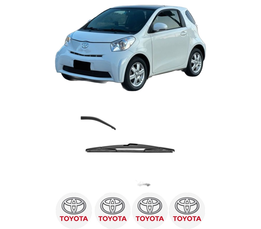 Stergator lamela spate TOYOTA IQ (_J1_) din 2009 - 2015, pentru luneta auto, Valeo Silencio, din cauciuc siliconat rezistent, 4 Stickere Auto TOYOTA