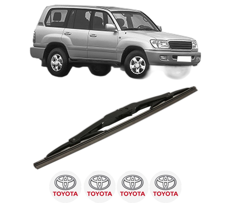 Stergator lamela spate TOYOTA LAND CRUISER 100 (_J1_) din 1998 - 2007, pentru luneta auto, Bosch Twin, din cauciuc siliconat rezistent, 4 Stickere Auto TOYOTA