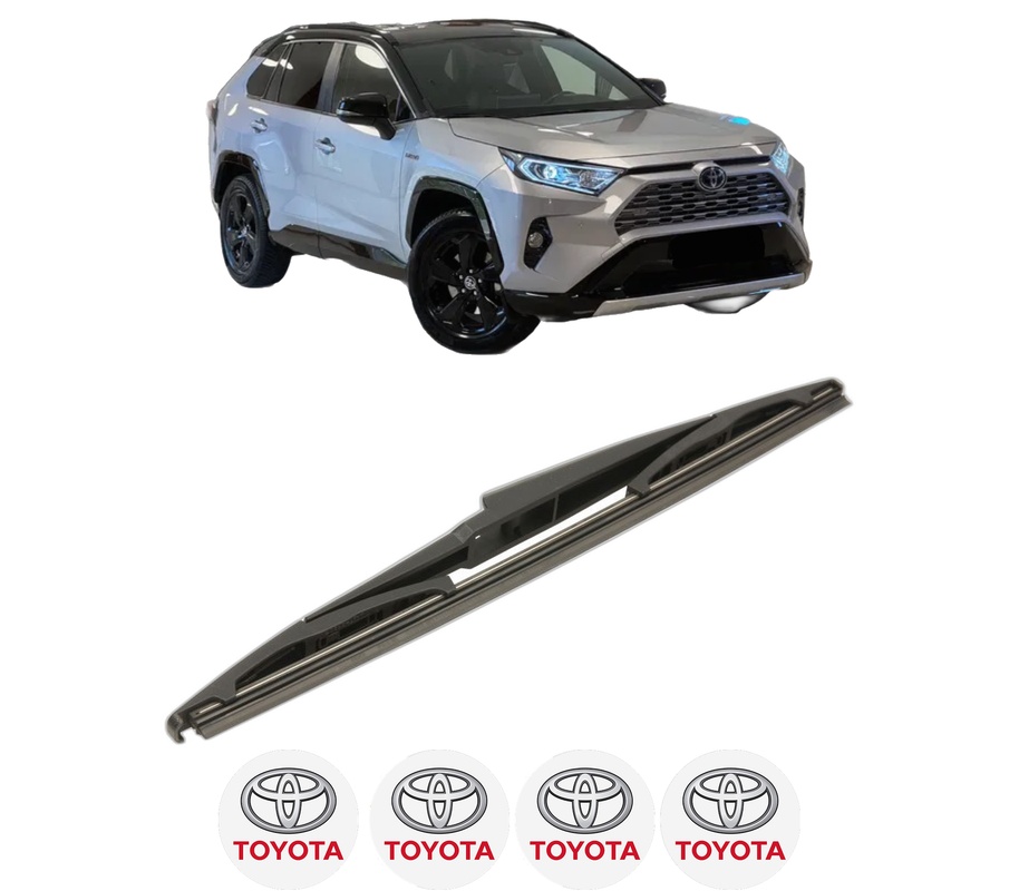 Stergator lamela spate TOYOTA RAV 4 V VAN (_A5_, _H5_) din 2018, pentru luneta auto, Bosch Twin, din cauciuc siliconat rezistent, 4 Stickere Auto TOYOTA