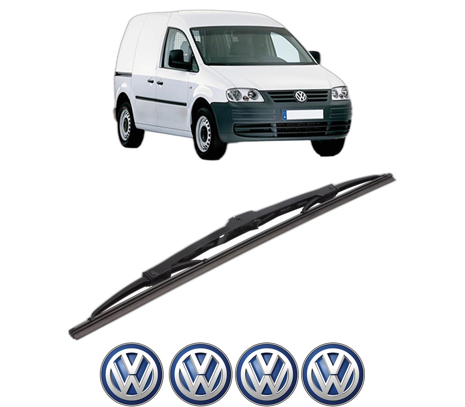 Stergator lamela spate Volkswagen CADDY III MPV (2KB, 2KJ, 2CB, 2CJ) din 2004 - 2015, pentru luneta auto, Bosch Twin, din cauciuc siliconat rezistent, 4 Stickere Auto VW