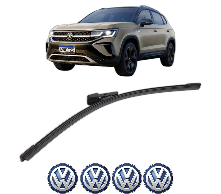 Stergator lamela spate Volkswagen TAOS (CL1, CP1, CQ1) din 2020, pentru luneta auto, Bosch Aerotwin, din cauciuc siliconat rezistent, 4 Stickere Auto VW
