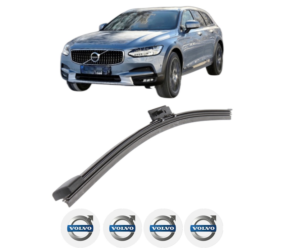 Stergator lamela spate VOLVO V90 II Cross Country (236) din 2016 - 2021, pentru luneta auto, Bosch Aerotwin, din cauciuc siliconat rezistent, 4 Stickere Auto VOLVO