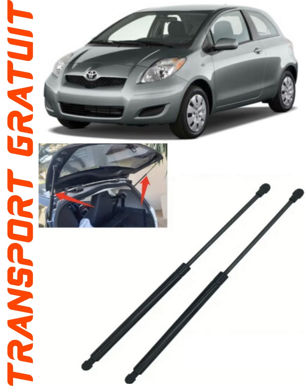 Set 2 amortizoare Haion portbagaj pentru masina Toyota Yaris