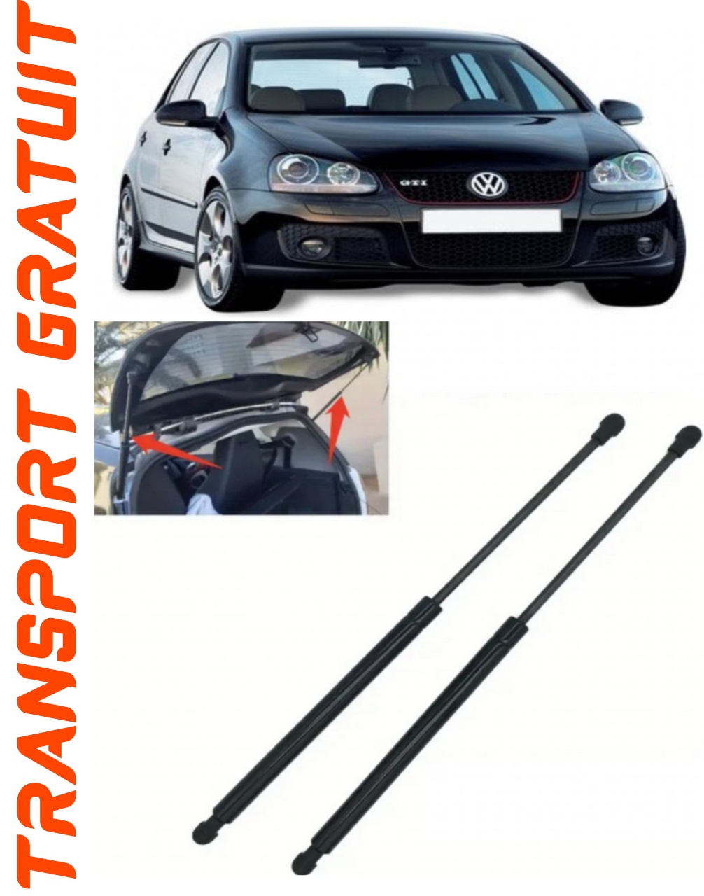 Set 2 amortizoare Haion portbagaj pentru masina VOLKSWAGEN Golf V