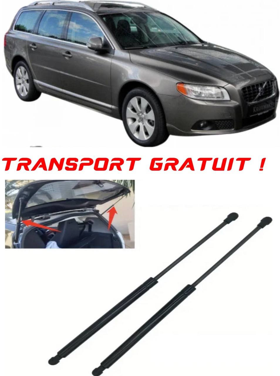 Set 2 amortizoare Haion portbagaj pentru masina Volvo V70 III Estate Van (135)
