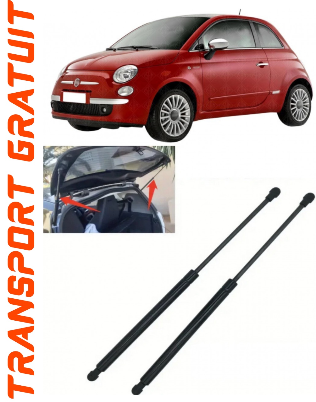 Set 2 amortizoare Haion portbagaj pentru masina Abarth 500
