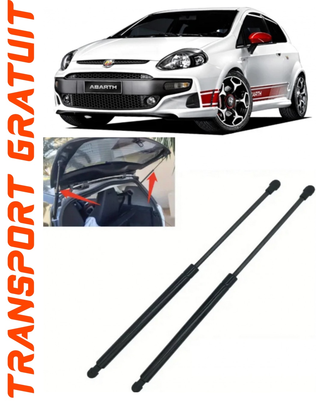 Set 2 amortizoare Haion portbagaj pentru masina Abarth Grande Punto
