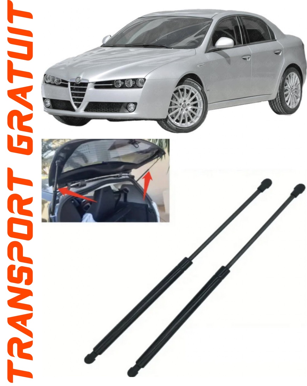 Set 2 amortizoare Haion portbagaj pentru masina Alfa Romeo 159
