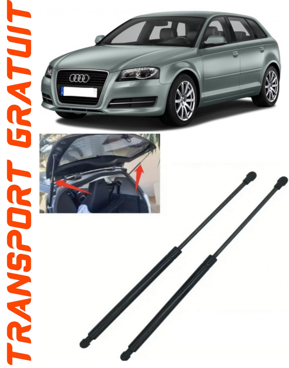 Set 2 amortizoare Haion portbagaj pentru masina AUDI A3