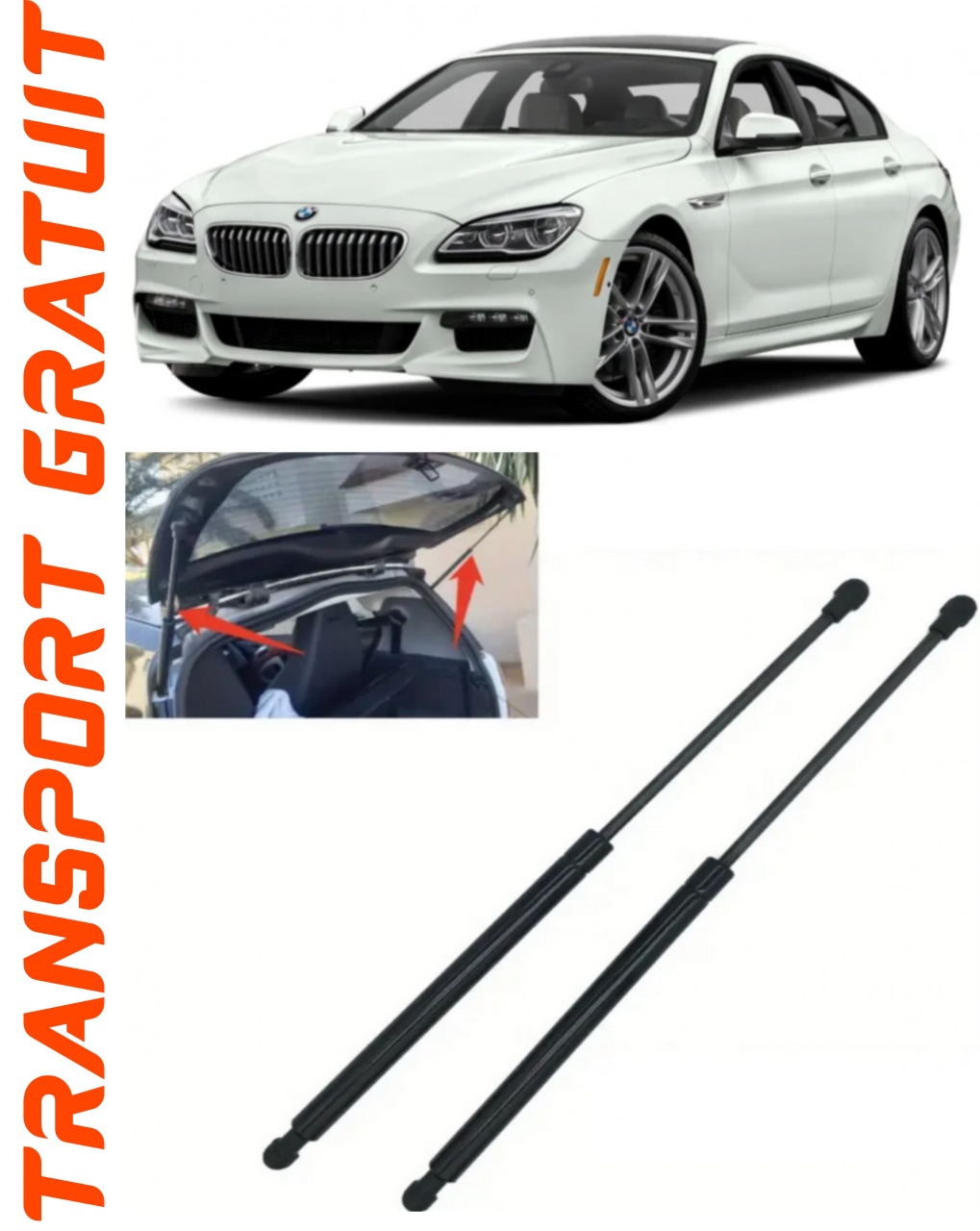 Set 2 amortizoare Haion portbagaj pentru masina BMW Seria 6 Gran Coupe
