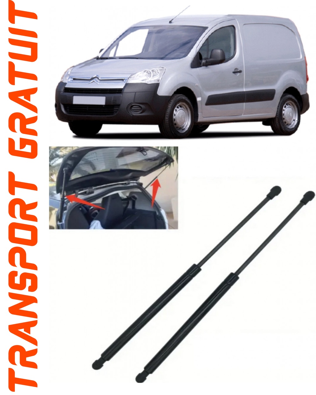 Set 2 amortizoare Haion portbagaj pentru masina Citroen Berlingo