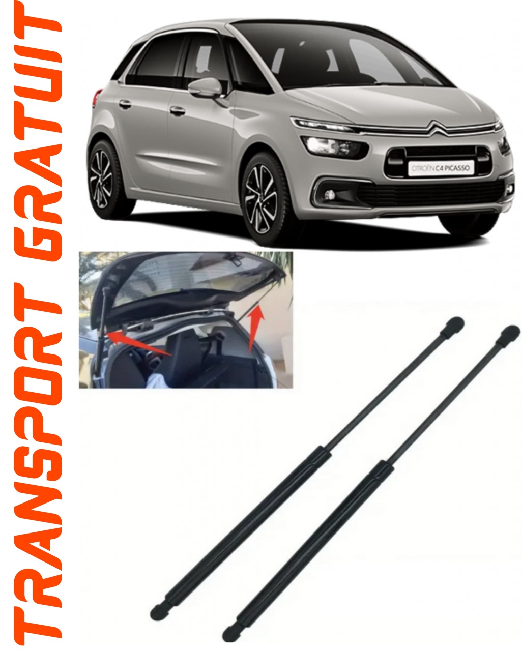 Set 2 amortizoare Haion portbagaj pentru masina Citroen C4 Picasso II