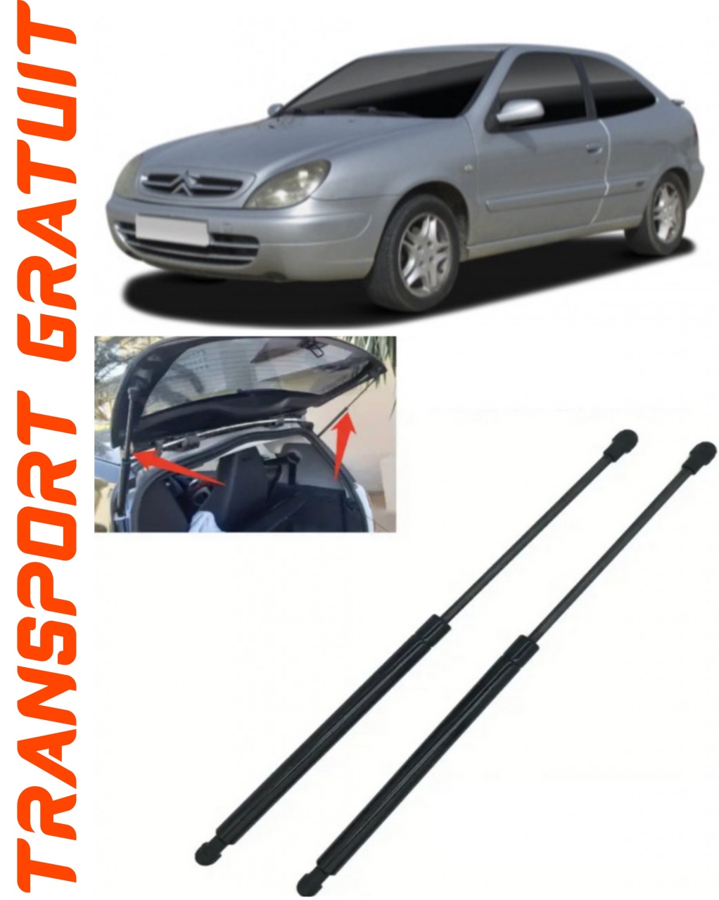 Set 2 amortizoare Haion portbagaj pentru masina Citroen Xsara