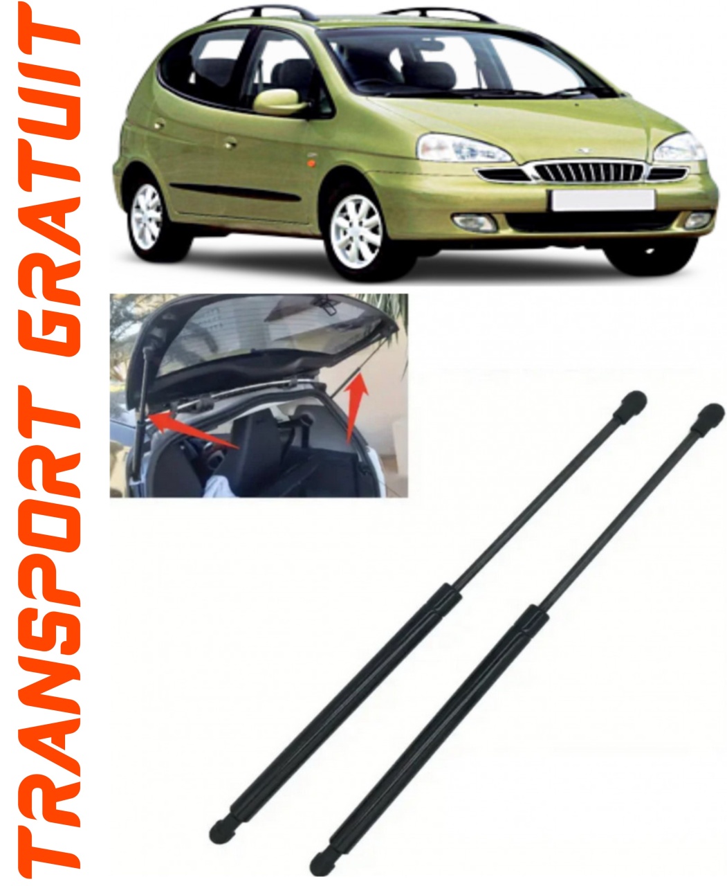 Set 2 amortizoare Haion portbagaj pentru masina Daewoo Tacuma