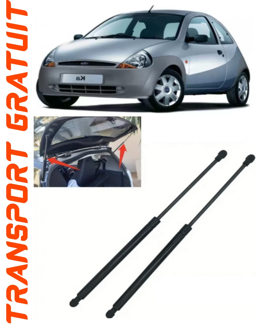 Set 2 amortizoare Haion portbagaj pentru masina Ford Ka