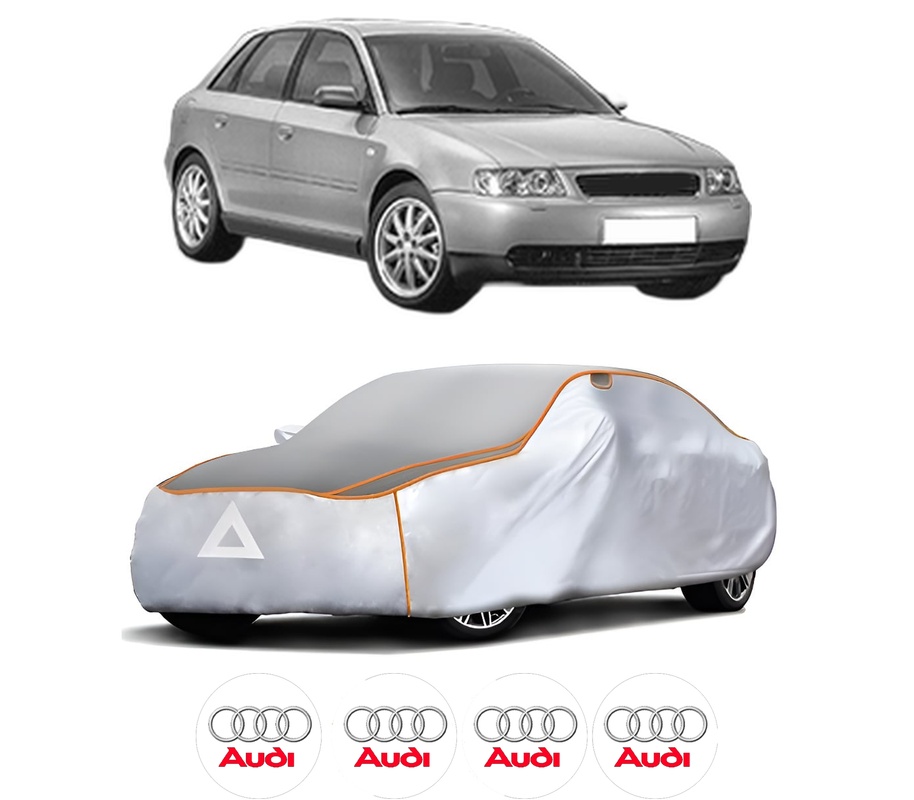 Husa Prelata Antigrindina Auto AUDI A3 (8L1) din 1996-2003, Protectie auto contra intemperiilor la grindina, Waterproof, 4x Stickere auto AUDI