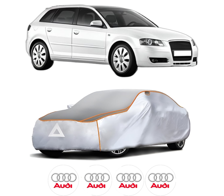 Husa Prelata Antigrindina Auto AUDI A3 Sportback (8PA) din 2004-2013, Protectie auto contra intemperiilor la grindina, Waterproof, 4x Stickere auto AUDI