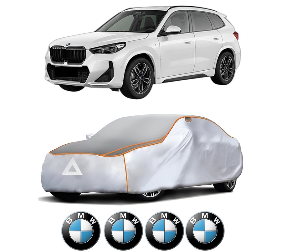 Husa Prelata Antigrindina Auto BMW Seria X1 (U11) din 2022-2023, Protectie auto contra intemperiilor la grindina, Waterproof, 4x Stickere auto BMW
