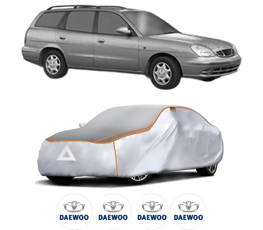 Husa Prelata Antigrindina Auto DAEWOO NUBIRA Estate (J150) din 1999-2002, Protectie auto contra intemperiilor la grindina, Waterproof, 4x Stickere auto DAEWOO