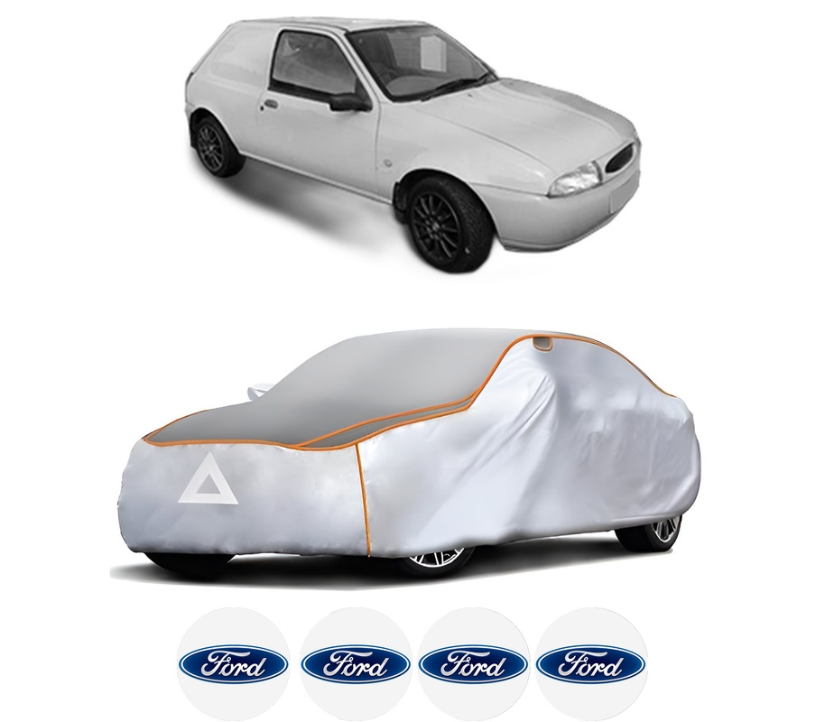 Husa Prelata Antigrindina Auto FORD FIESTA Hatchback Van (JV_) din 1998-2003, Protectie auto contra intemperiilor la grindina, Waterproof, 4x Stickere auto FORD