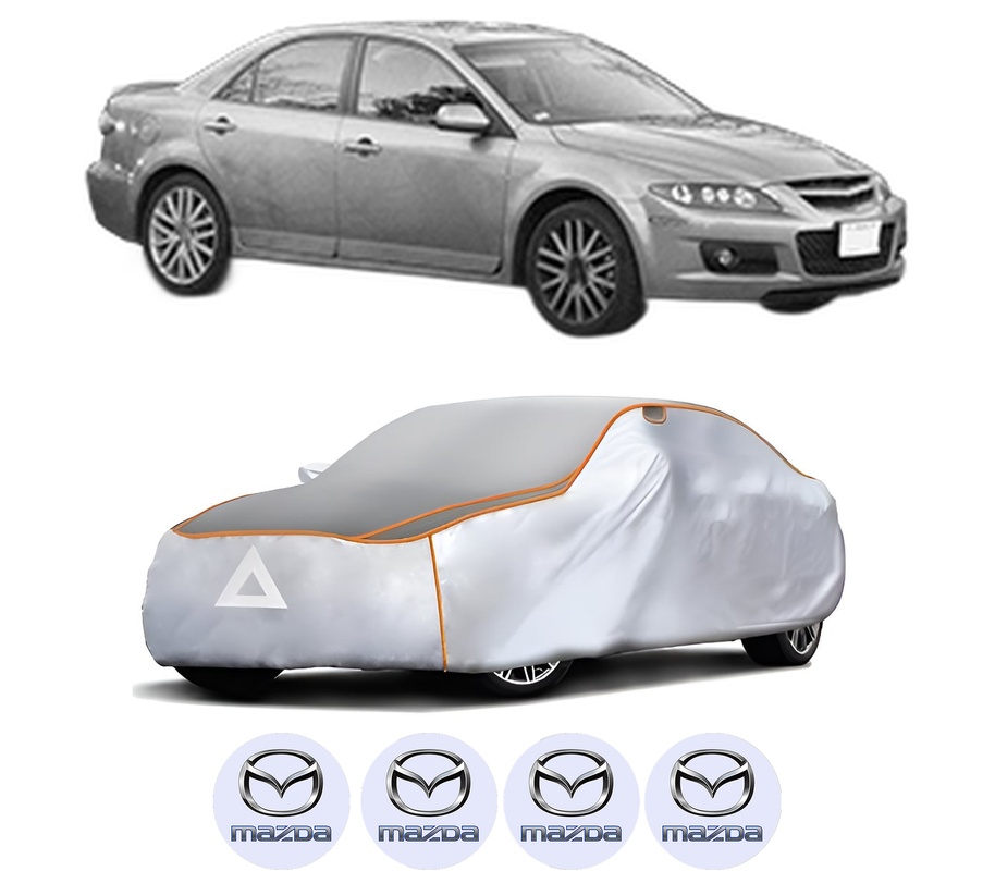 Husa Prelata Antigrindina Auto MAZDA 6 Hatchback (GG) din 2002-2007, Protectie auto contra intemperiilor la grindina, Waterproof, 4x Stickere auto MAZDA