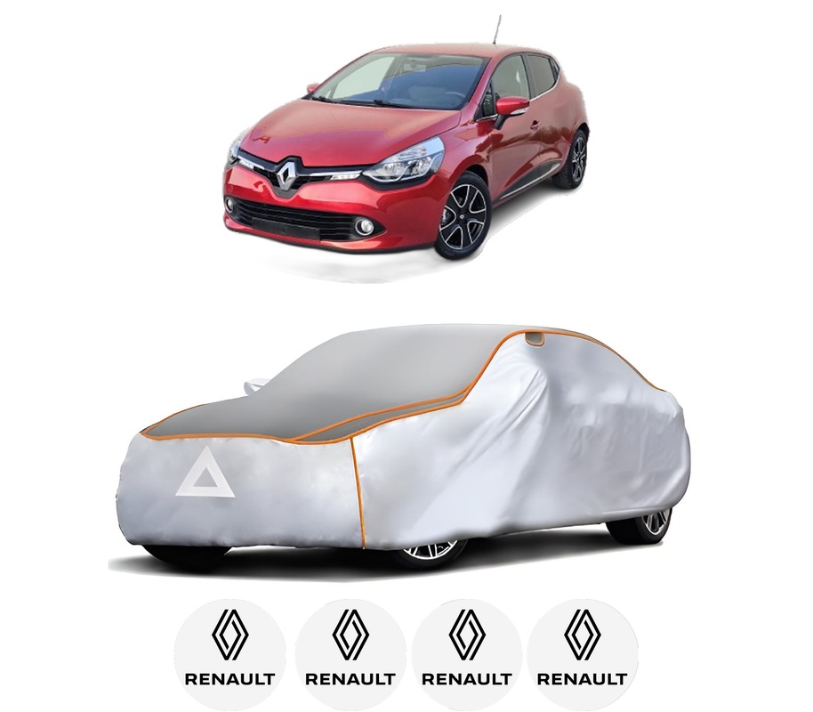 Husa Prelata Antigrindina Auto RENAULT CLIO IV Hatchback Van (BH_) din 2014-2021, Protectie auto contra intemperiilor la grindina, Waterproof, 4x Stickere auto RENAULT