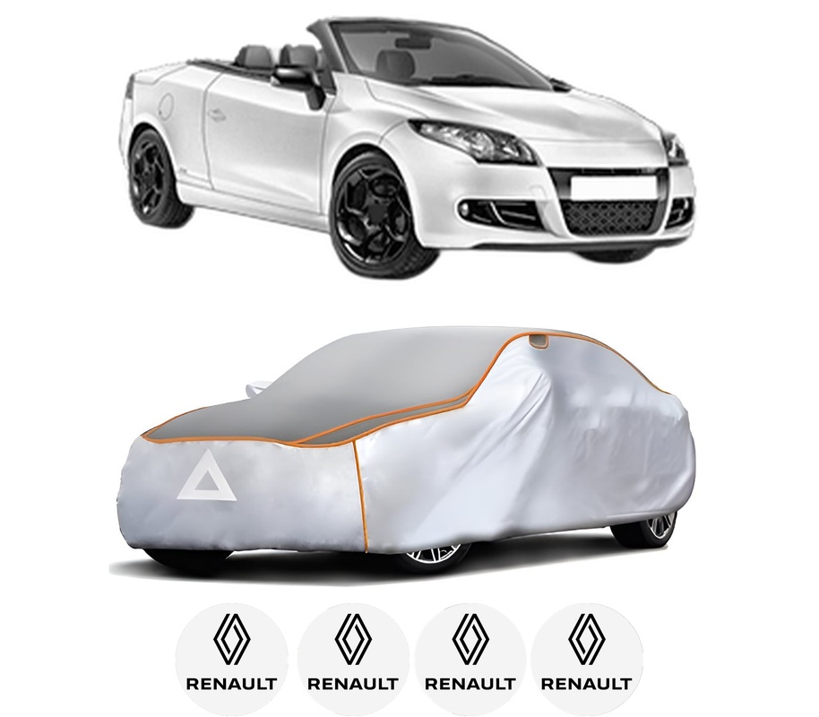 Husa Prelata Antigrindina Auto RENAULT MEGANE CC (EZ0/1_) din 2010-2015, Protectie auto contra intemperiilor la grindina, Waterproof, 4x Stickere auto RENAULT