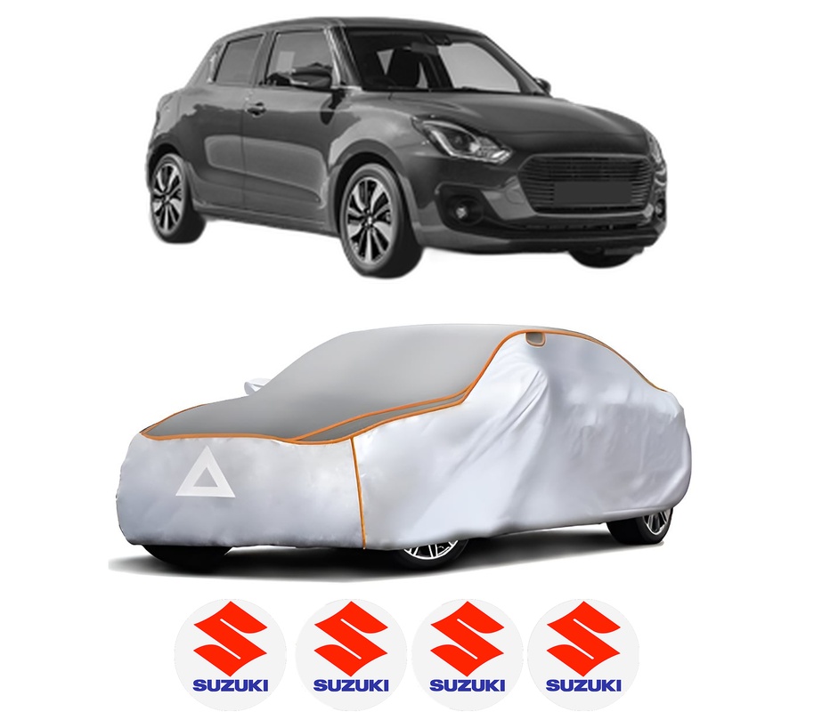 Husa Prelata Antigrindina Auto SUZUKI SWIFT V (AZ) din 2017-2020, Protectie auto contra intemperiilor la grindina, Waterproof, 4x Stickere auto SUZUKI