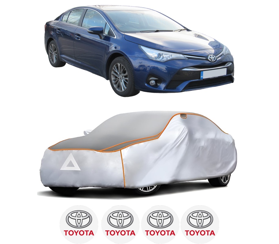 Husa Prelata Antigrindina Auto TOYOTA AVENSIS Saloon (_T27_) din 2008-2018, Protectie auto contra intemperiilor la grindina, Waterproof, 4x Stickere auto TOYOTA