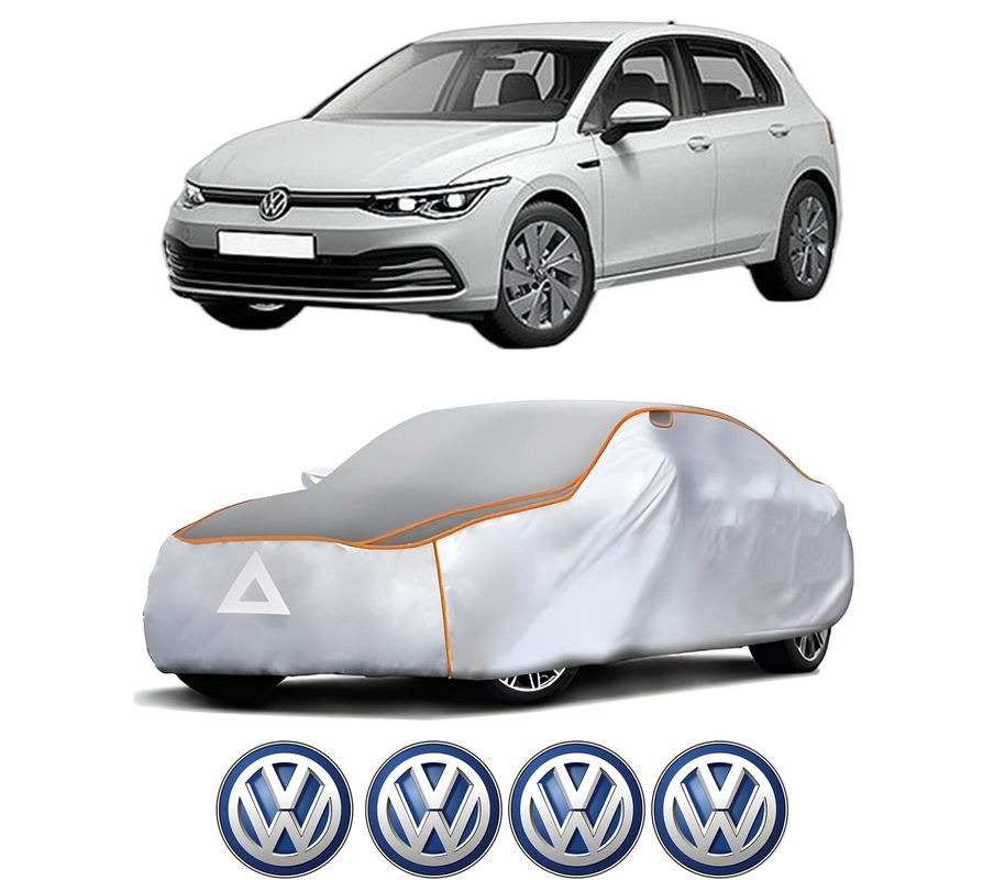 Husa Prelata Antigrindina Auto Volskwagen GOLF VIII (CD1, DA1) din 2019-2022, Protectie auto contra intemperiilor la grindina, Waterproof, 4x Stickere auto Volskwagen