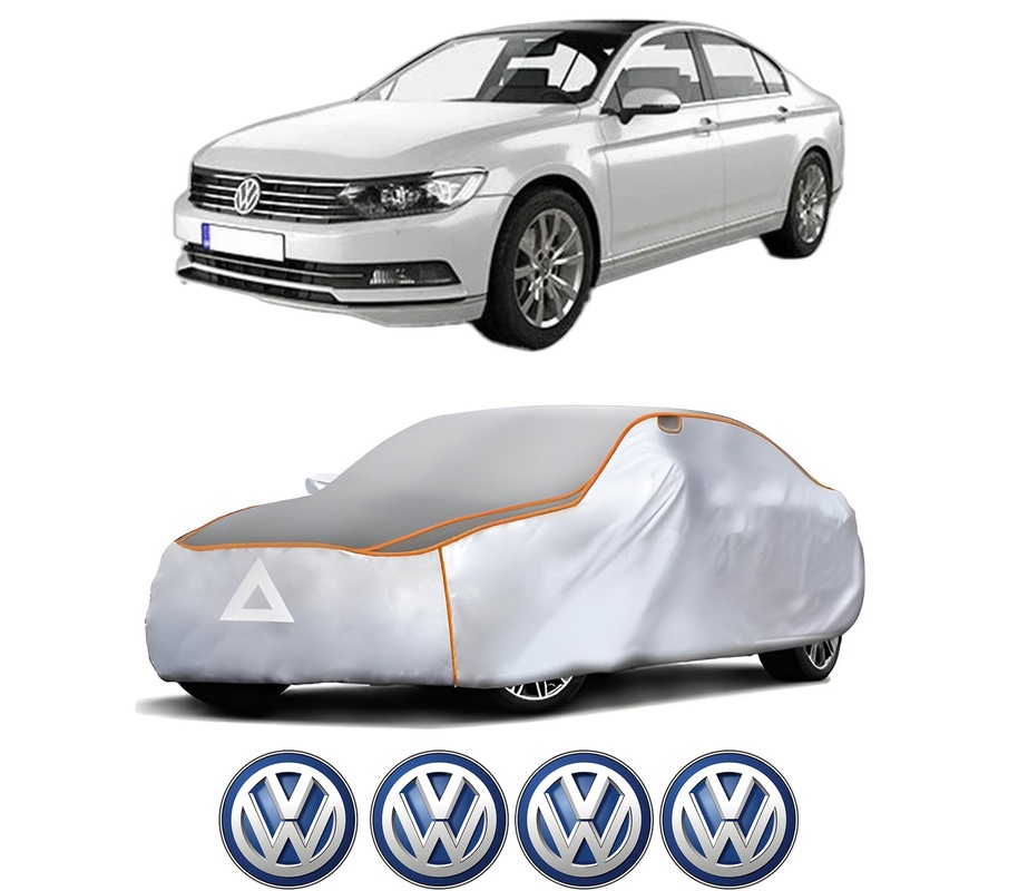 Husa Prelata Antigrindina Auto Volskwagen PASSAT B8 (3G2, CB2) din 2014-2024, Protectie auto contra intemperiilor la grindina, Waterproof, 4x Stickere auto Volskwagen