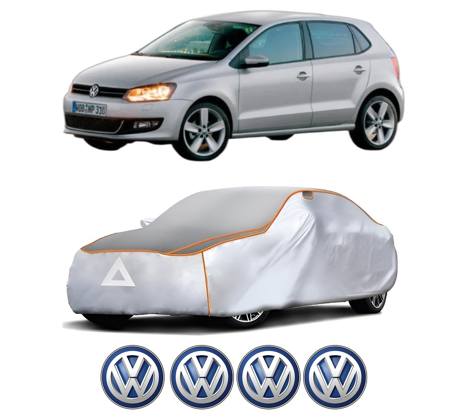 Husa Prelata Antigrindina Auto Volskwagen POLO Van V (6R1, 6C1) din 2009-2017, Protectie auto contra intemperiilor la grindina, Waterproof, 4x Stickere auto Volskwagen
