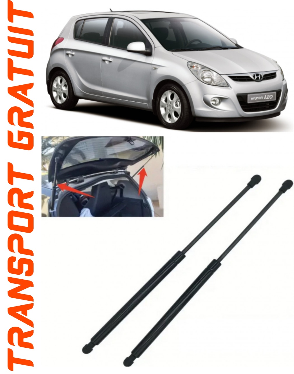 Set 2 amortizoare Haion portbagaj pentru masina Hyundai I20