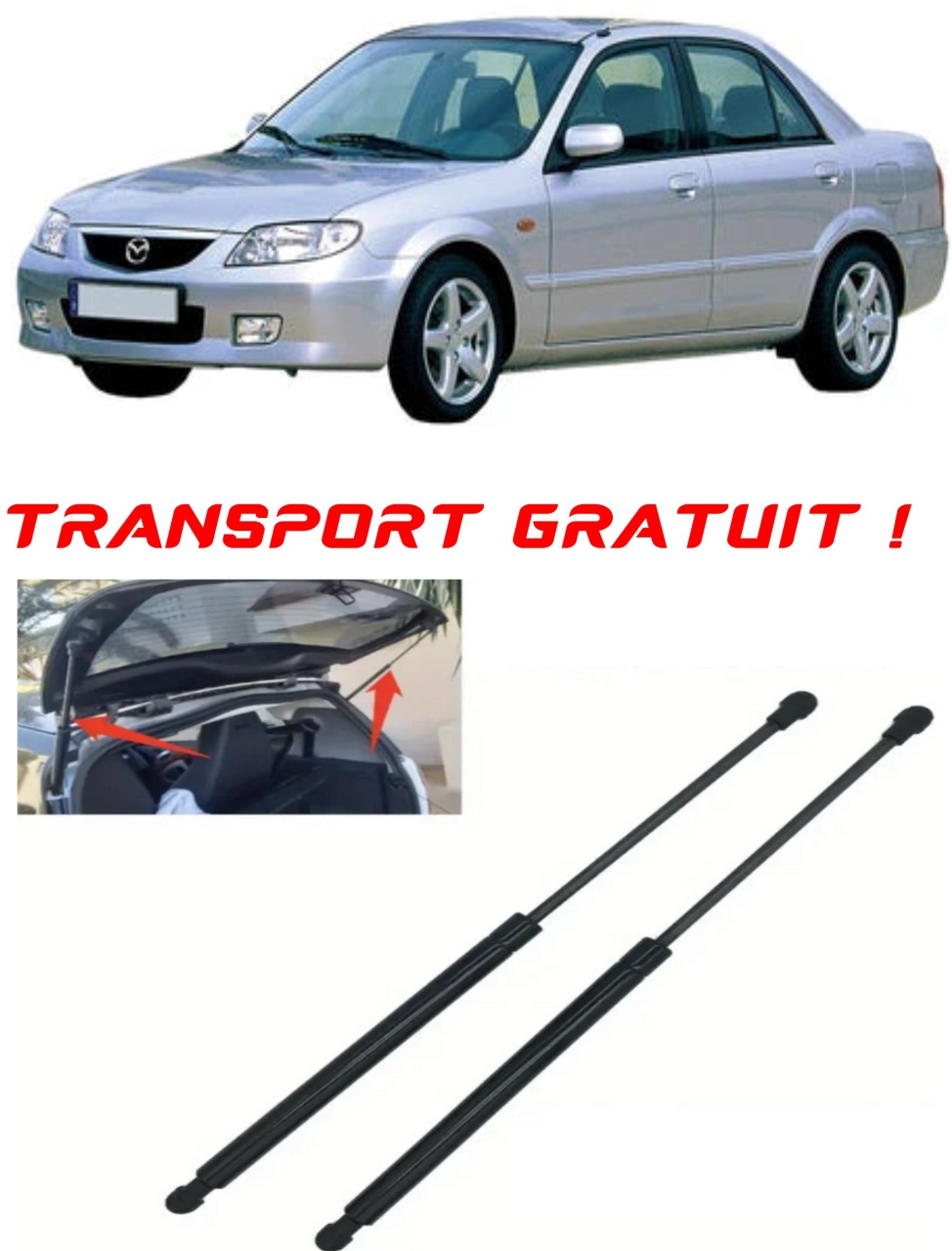 Set 2 amortizoare Haion portbagaj pentru masina Mazda 323 P V (BA)